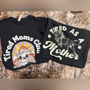 Black Graphic T-Shirts Set